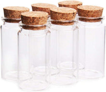Mini Glasgefäß Set mit Korken, 6 Stück, 100ml