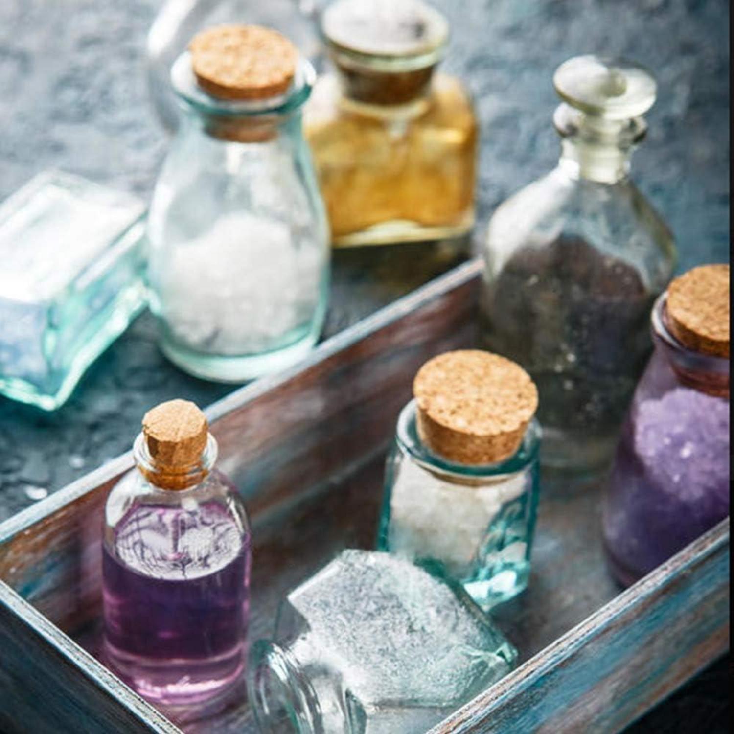 Mini Glasgefäß Gläser mit Korken 6 Stück Set 150ml Transparent