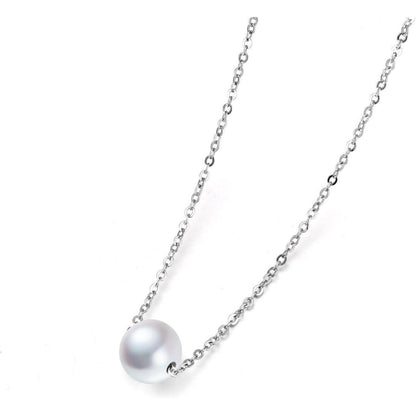 Perle Choker Halskette 925 Sterling Silber Süßwasser