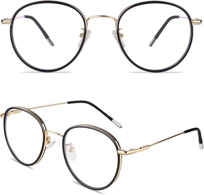 Runde Blaulichtfilter Brille UV400 Schutz geeignet für Damen und