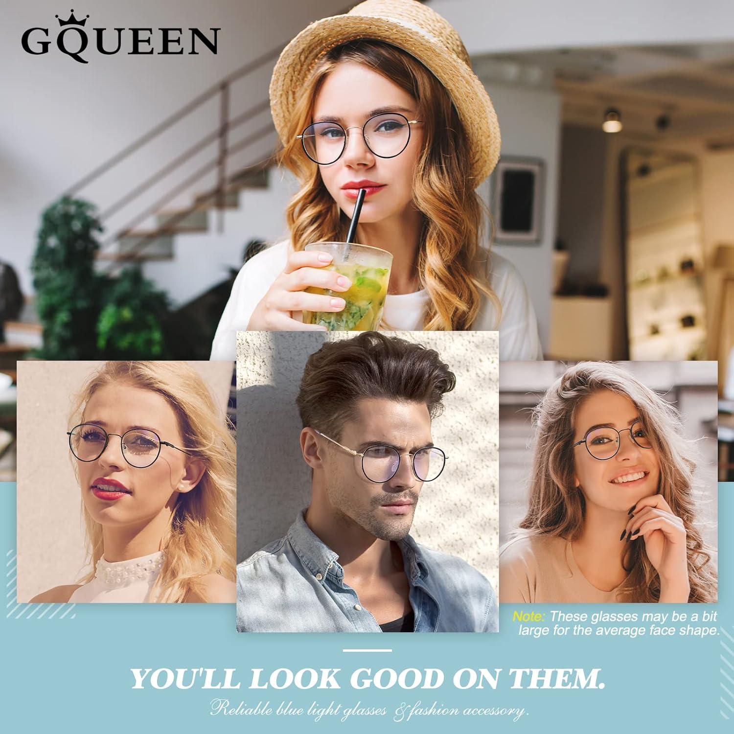 Übergröße Runde Blaulichtfilter Brille Damen Herren UV400