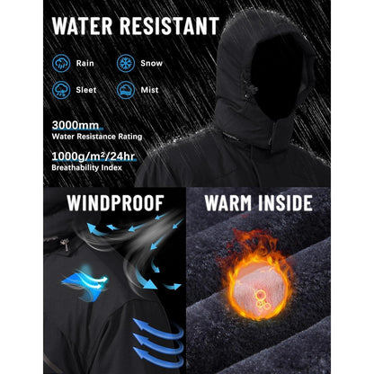 Herren Winterjacke wasserdicht & winddicht mit Fleece-Futter