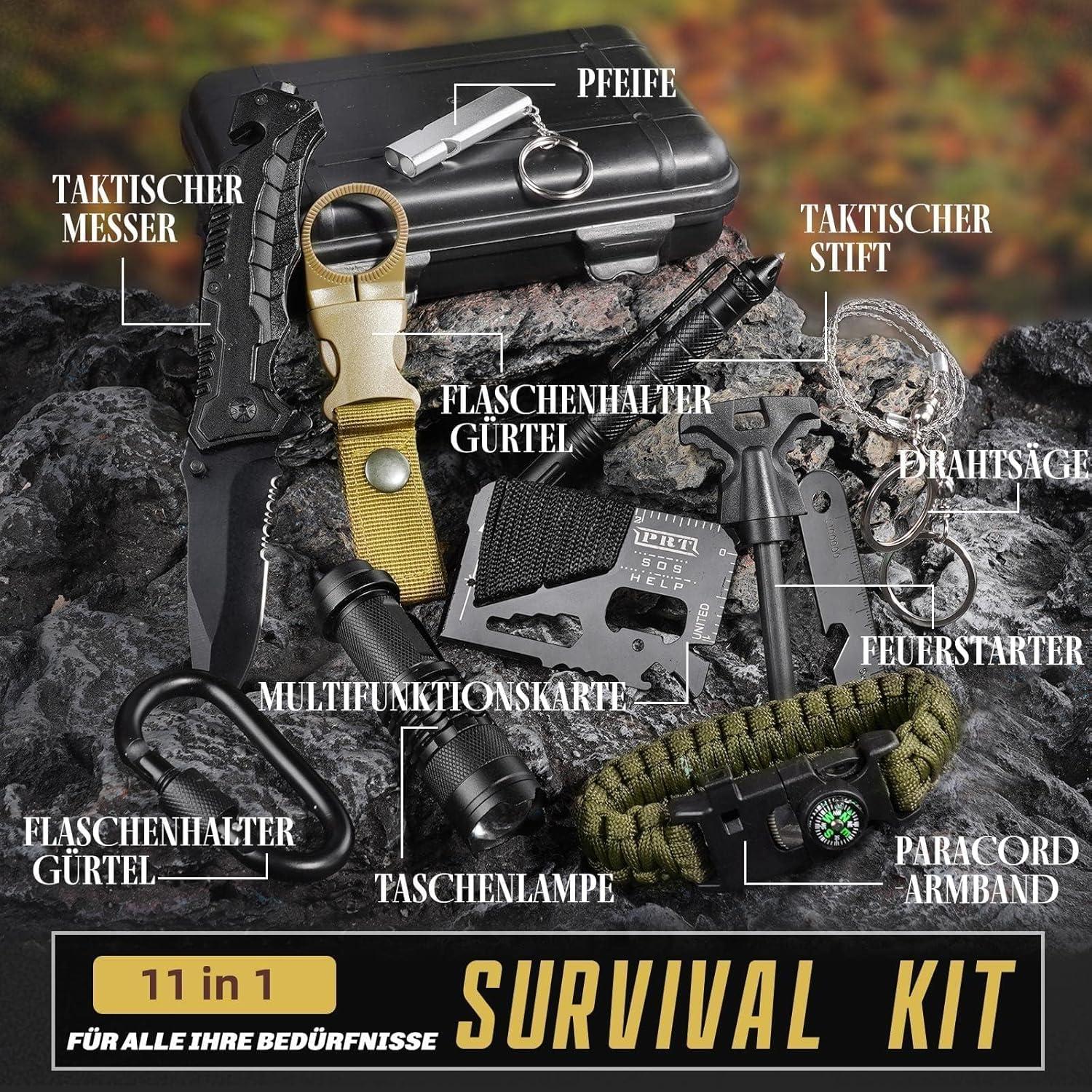 Survival Kit Nikolaus Geschenke Männer Weihnachten Outdoor 13 in 1