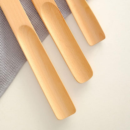 OneBarlercorn Schuhlöffel 2Pcs Holz Lang Schuhanzieher Shoe Horn Buchenholz 38cm