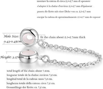 GW 925 Sterling Silber Gummi Spacer Stopper Charm