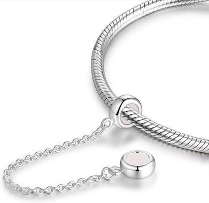 GW 925 Sterling Silber Sicherheitskette Charm mit Spacer Bead