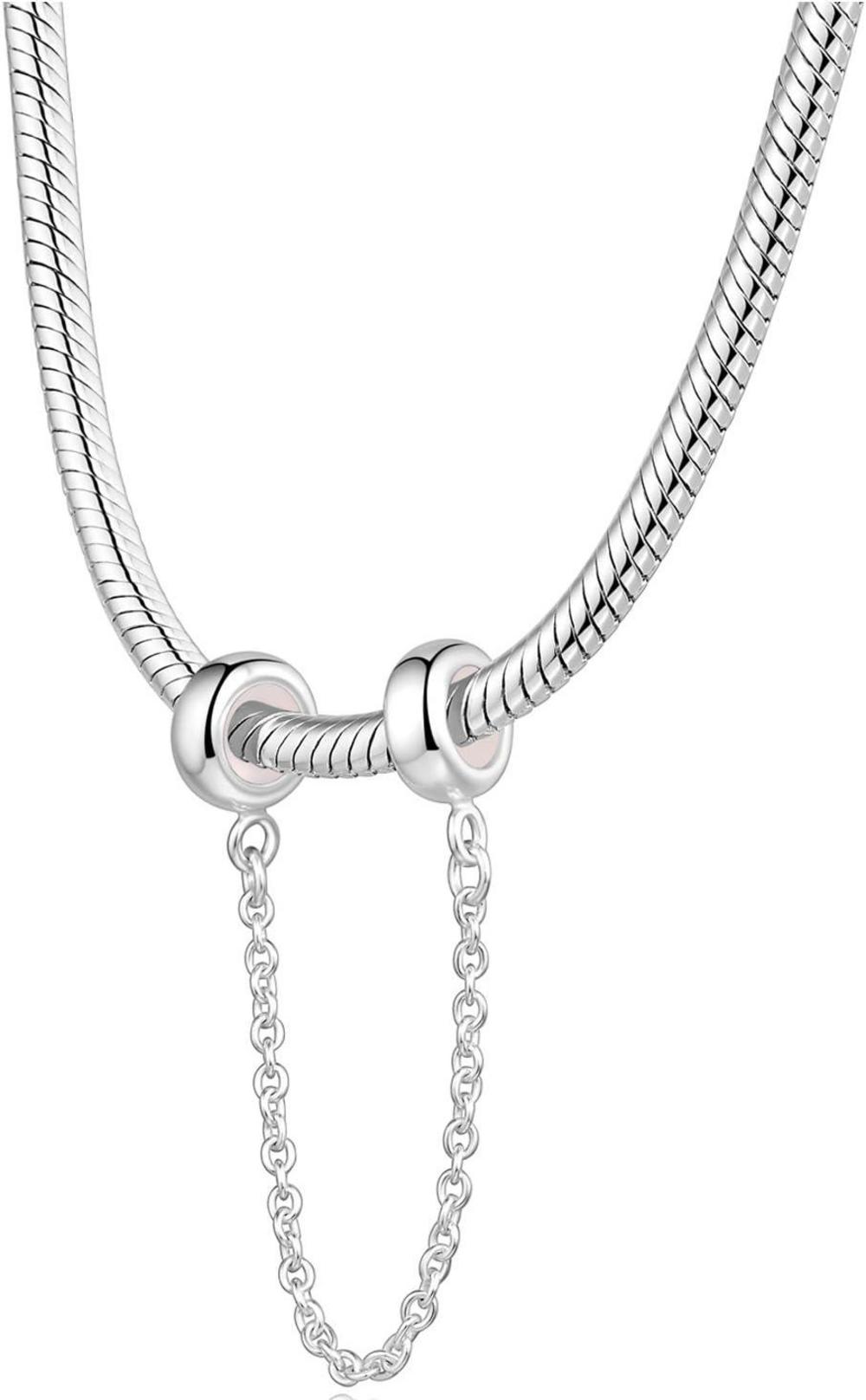 GW 925 Sterling Silber Sicherheitskette Spacer Charm Stopper