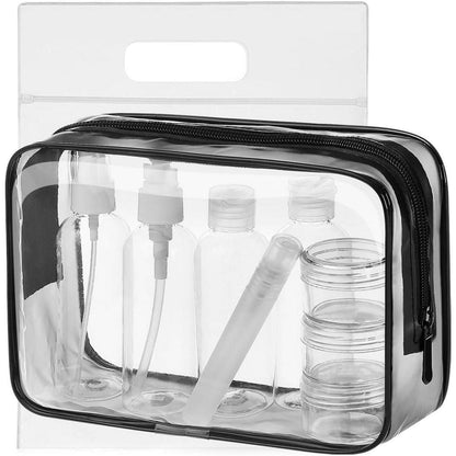 Transparenter Flüssigkeitsbeutel für Flugreisen mit 8