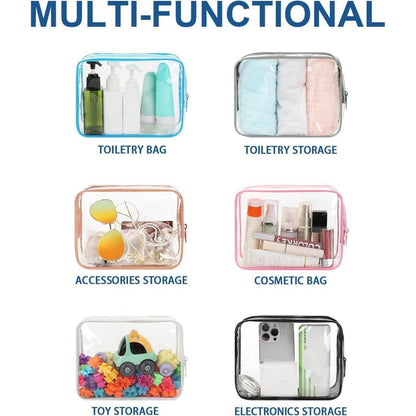 Transparenter Flüssigkeitsbeutel für Flugreisen mit 8