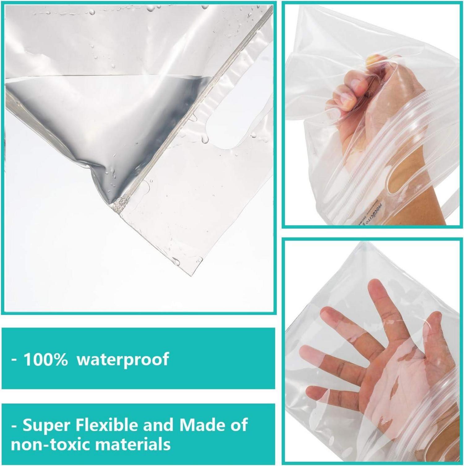 Transparenter Flüssigkeiten-Aufbewahrungsbeutel für Flugreisen gemäß ENAC-Verordnung 266/2013