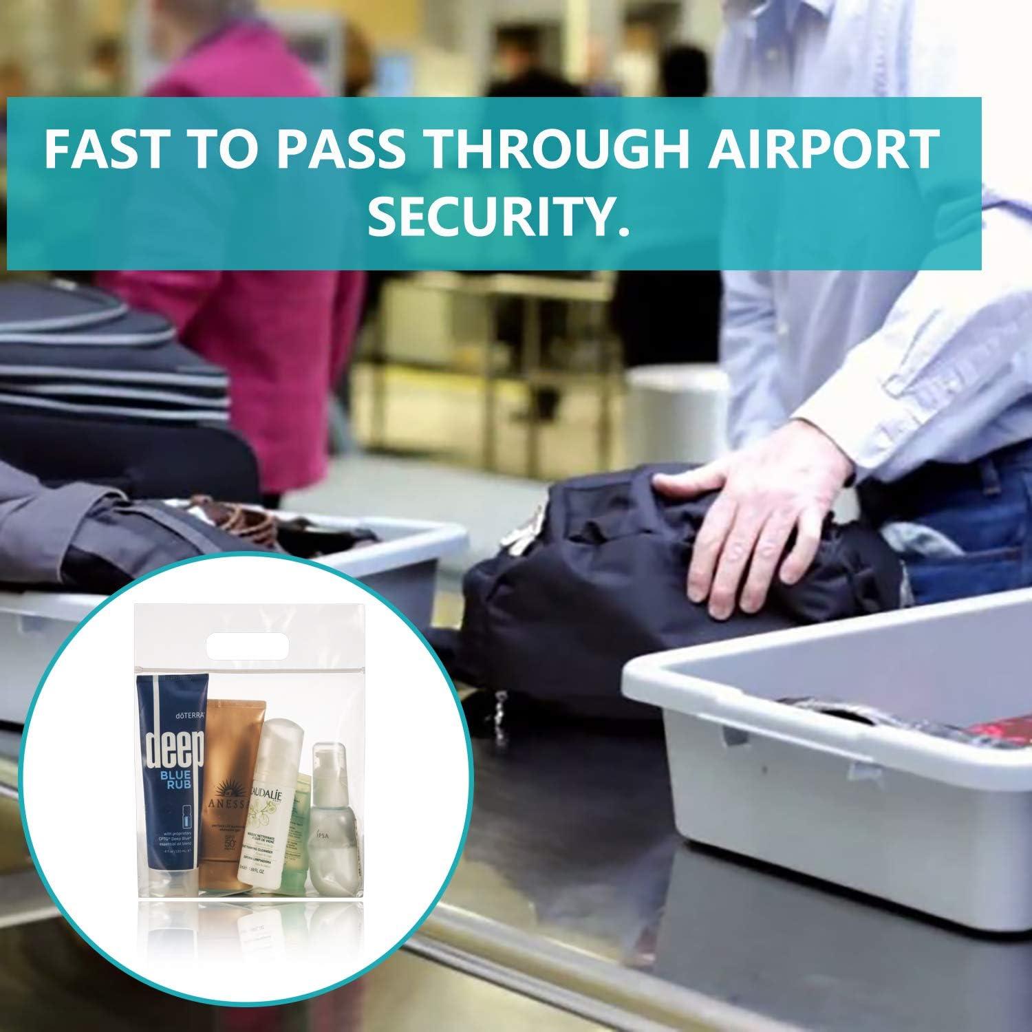 Transparenter Flüssigkeitsbeutel für Flugreisen ENAC 266/2013 Kit