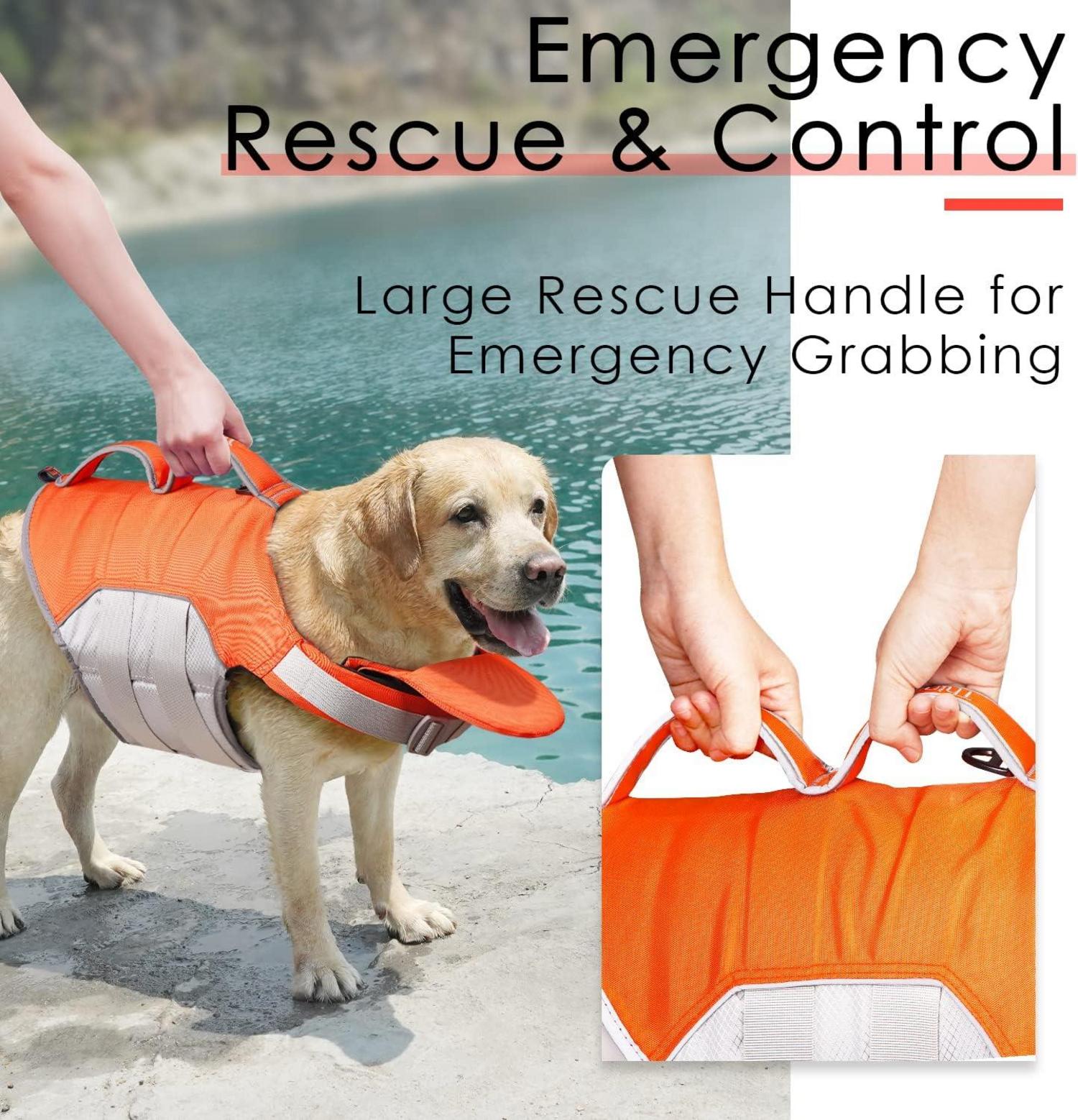 Hund Schwimmweste Rettungsweste Reflektierend Orange