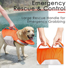 Hund Schwimmweste Rettungsweste Reflektierend Orange