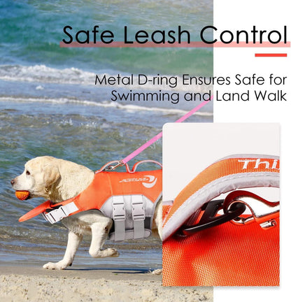 Hund Schwimmweste Einstellbare Rettungsweste Reflektierend - Orange