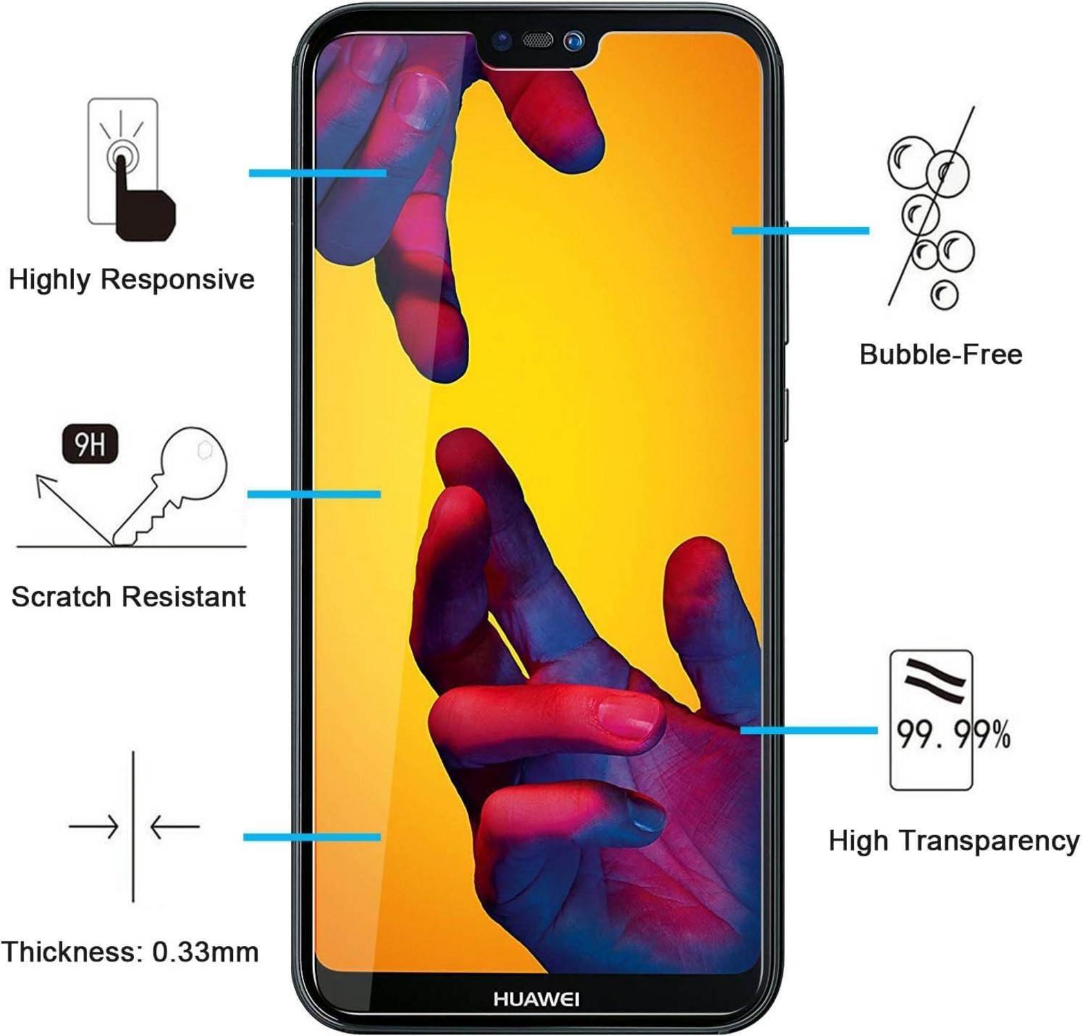 Panzer Schutz Glas Huawei P20 lite Nova 3e, 9H Härte, HD
