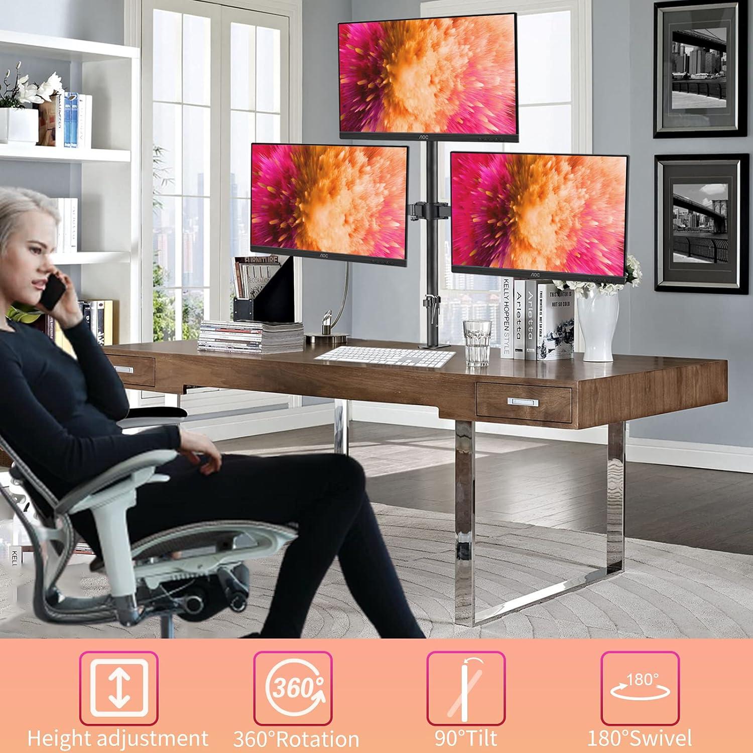 Monitor Halterung Triple Mount für 13-27 Zoll Bildschirm Schwenkbar