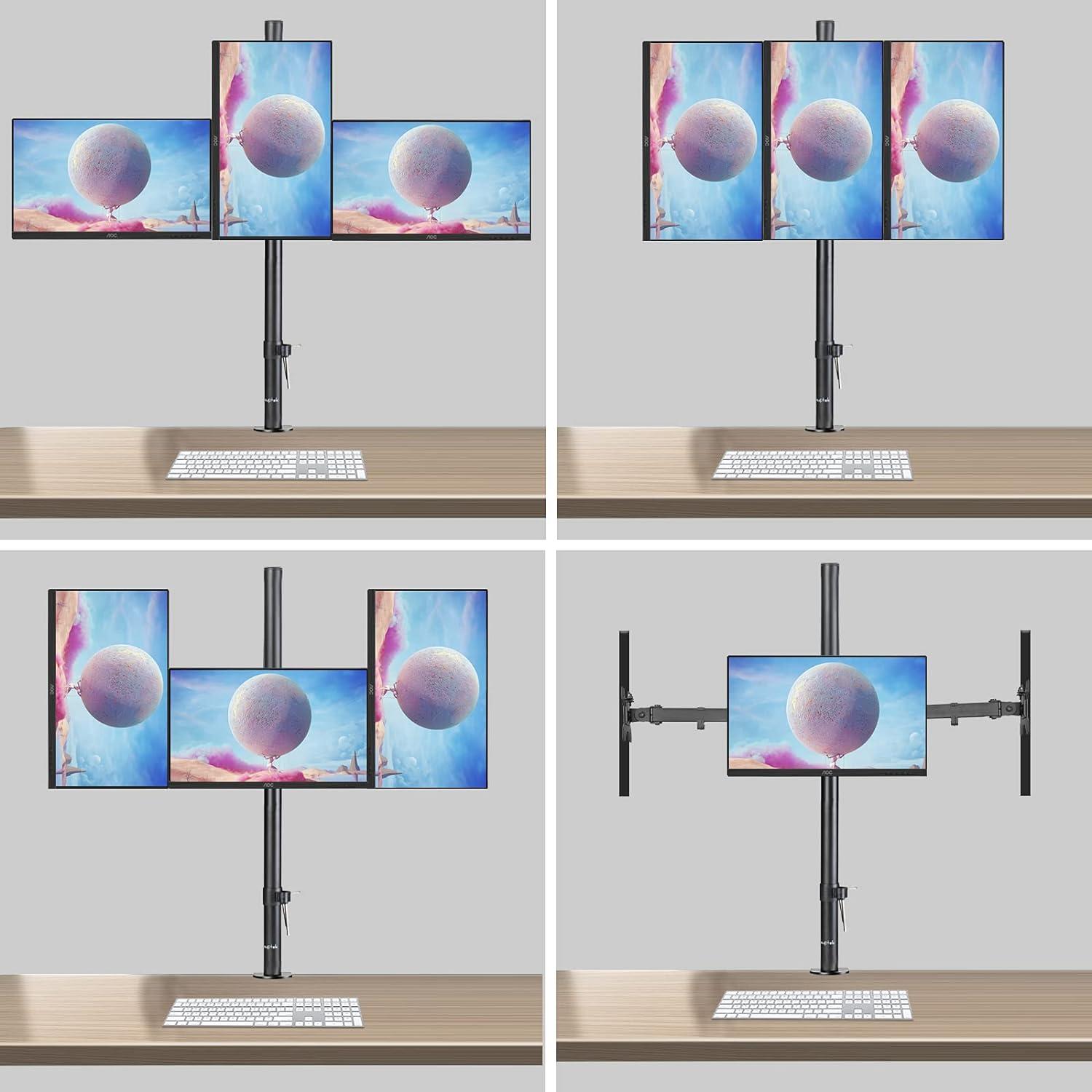 Monitor Halterung für 3 Monitore 13-27 Zoll Schwenkbar Neigbar