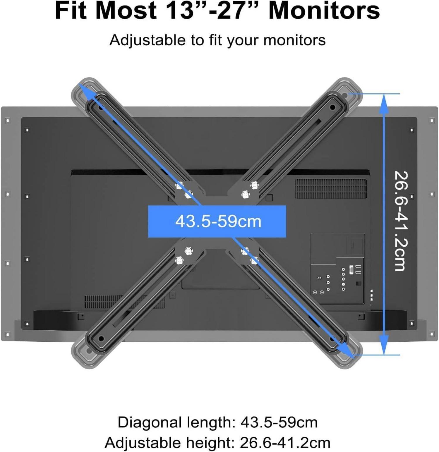 VESA Adapter Halterungs Kit für 13-32 Zoll Bildschirme, Mattschwarz