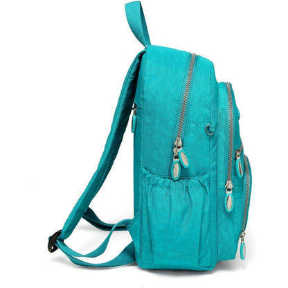 Damen Rucksack Klein Leicht Nylon Türkis 9L