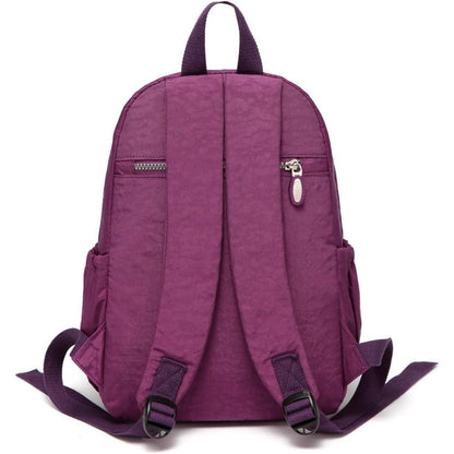Damen Rucksack Nylon Leicht Klein Brunet Violett 9L