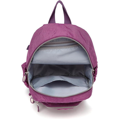 Damen Rucksack Nylon Leicht Klein Brunet Violett 9L
