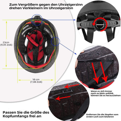 Shinmax Fahrradhelm mit Visier Abnehmbarer Magnetisch Schwarz