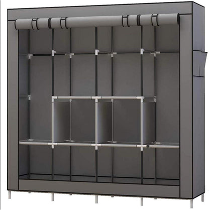 UDEAR Kleiderschrank Stoff Faltschrank grau wasserdichter