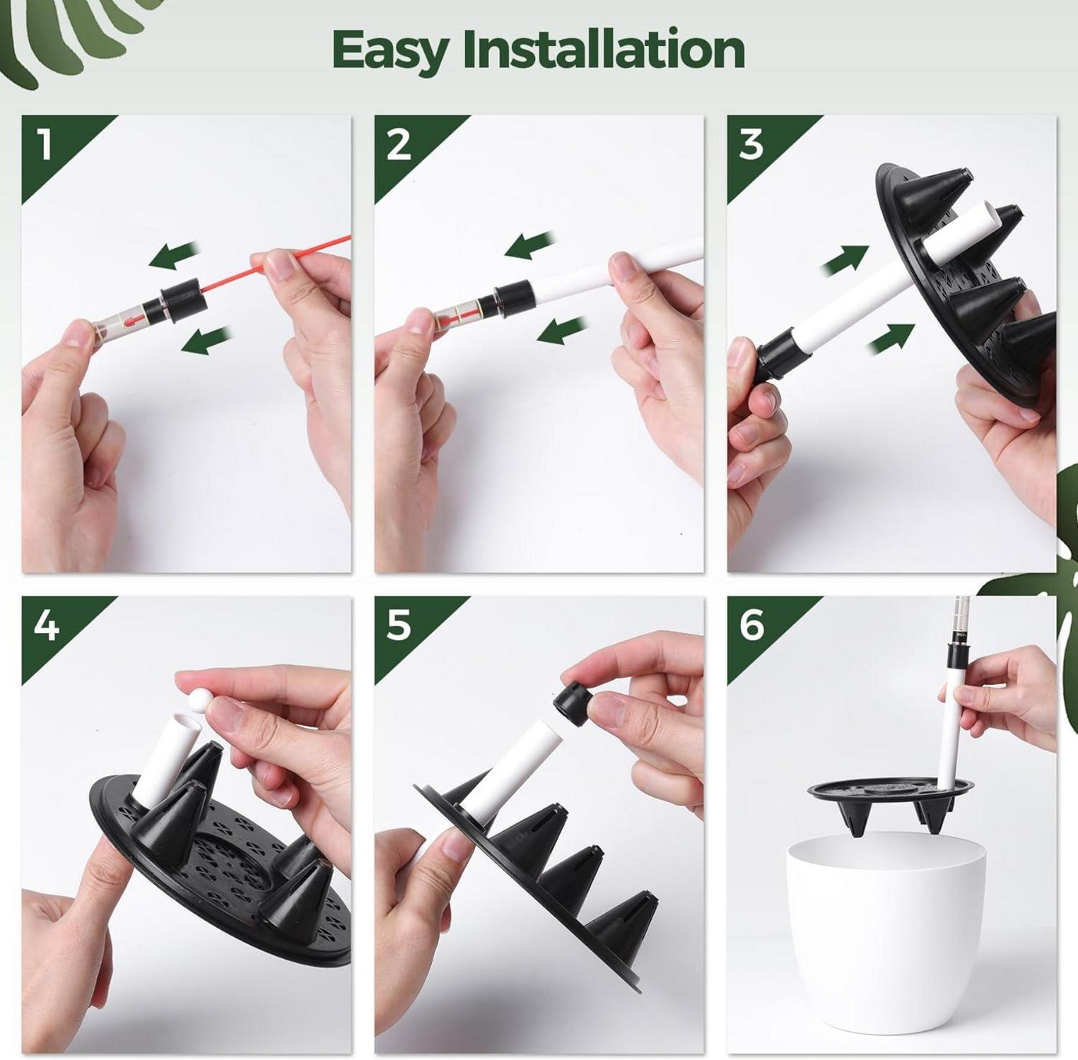 T4U 18cm Selbstwässernder Blumentopf Weiß 4er-Set für Innen- und Außenbereich