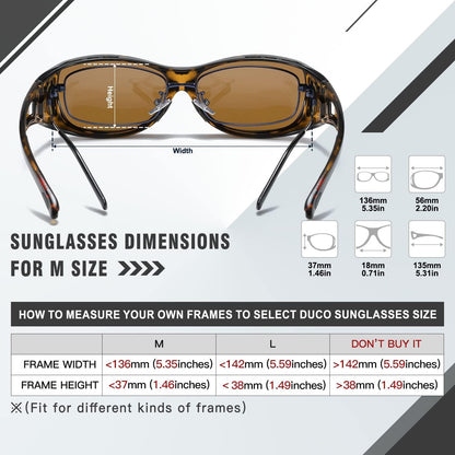 Polarisierte Überbrille mit UV400-Schutz für Brillenträger - Wrap