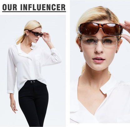 Polarisierte Sonnenbrille UV400 Schutz Wrap Around für Brillenträger