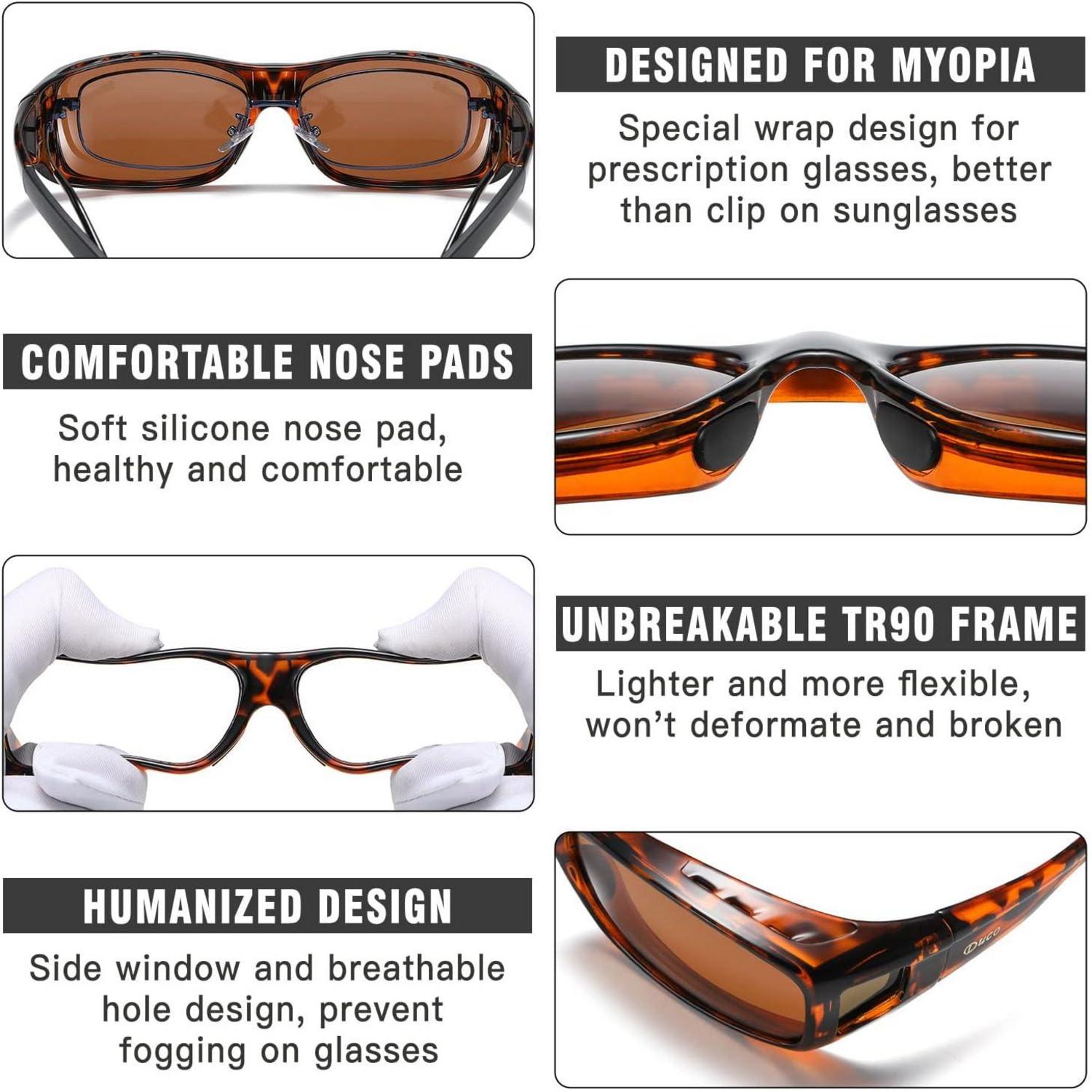 Polarisierte DUCO Sonnenbrille für Damen/Herren - UV400 Schutz - Myopia Brille Y