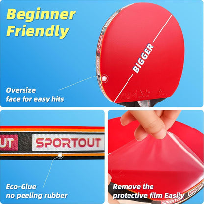 Tischtennisschläger Set Tischtennis Set Schläger Tasche