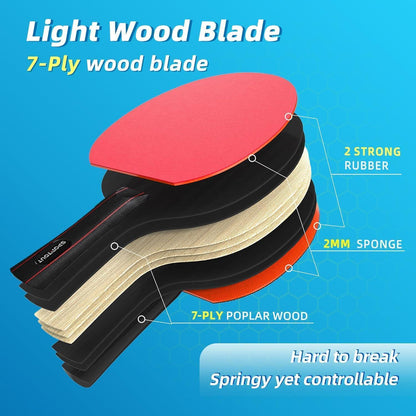 Tischtennisschläger Set Tischtennis Set Schläger Tasche