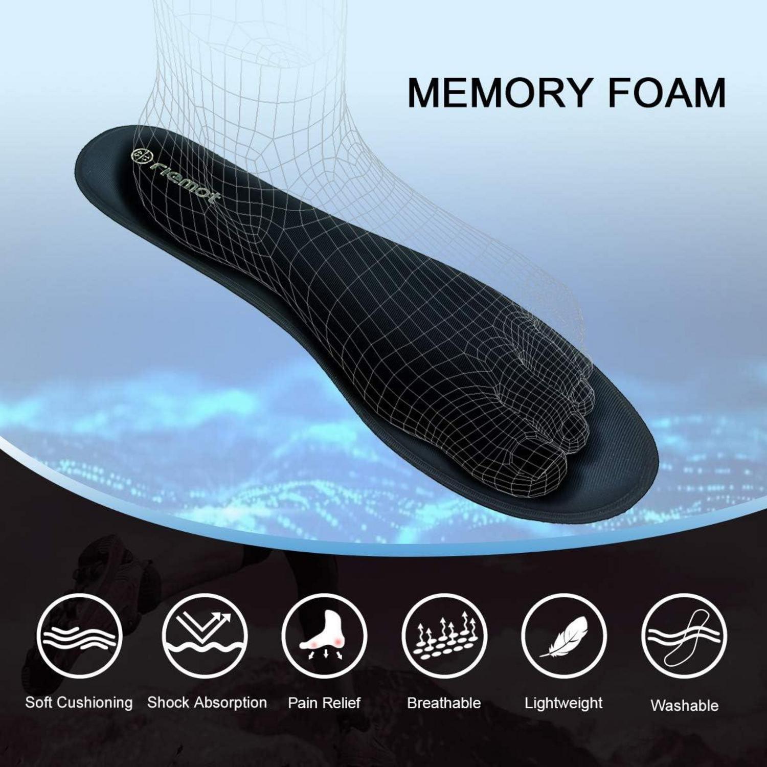 Memory Foam Einlegesohlen für Damen und Herren - Weiche Schuheinlagen für Schuhe, Sneaker, Stiefel - Gr.36-47
