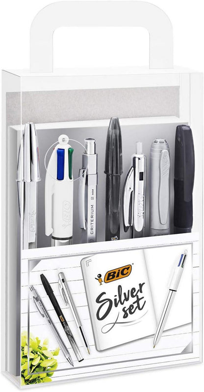BIC Silver Line Schreibset 8-teilig inkl. Metallic Marker & Gelroller