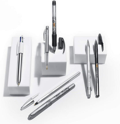 Schreibwaren Set BIC Kugelschreiber Notizbuch Marker Gelroller Fineliner Bleistift