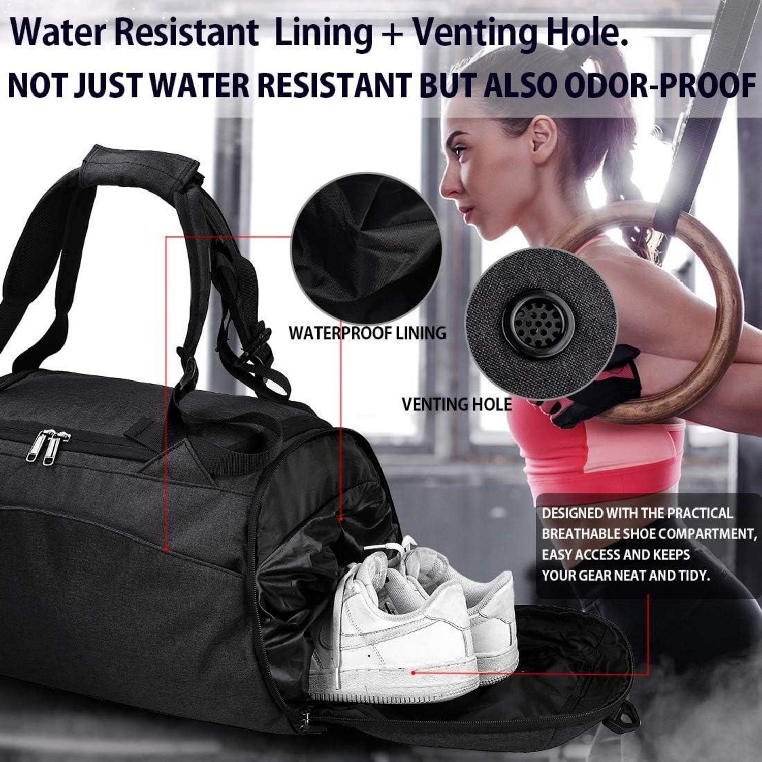 Sporttasche mit Schuhfach und Rucksack-Funktion 40 Liter