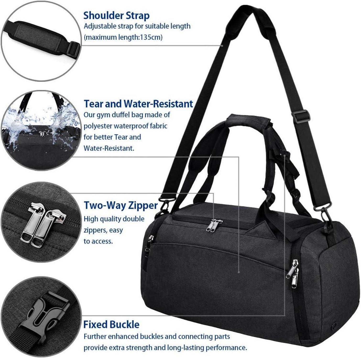 Sporttasche Rucksack Reisetasche Gym Fitness Herren Frauen 40L