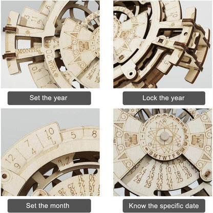 ROKR Perpetual Calendar 3D Holzbausatz Mechanisches