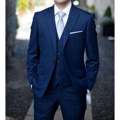 Graue Extra lange Herren Krawatte & Einstecktuch-Set