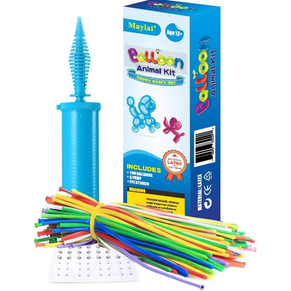 Modellierballons 100 Stück Luftballons mit Ballonpumpe 260Q