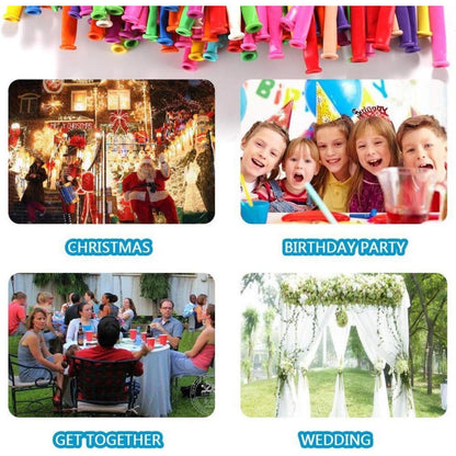 Modellierballons 100 Stück Luftballons mit Ballonpumpe 260Q