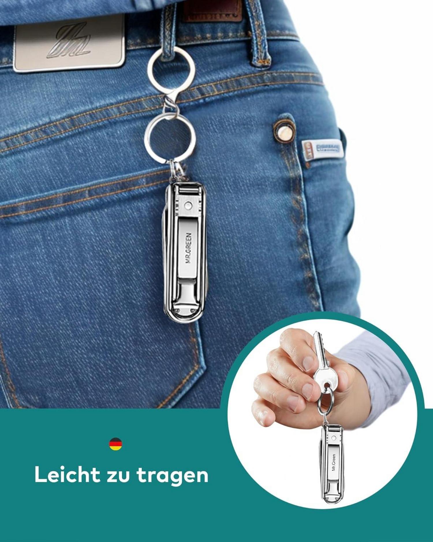 Multifunktionaler Nagelknipser Schlüsselanhänger Multitool Männer Damen