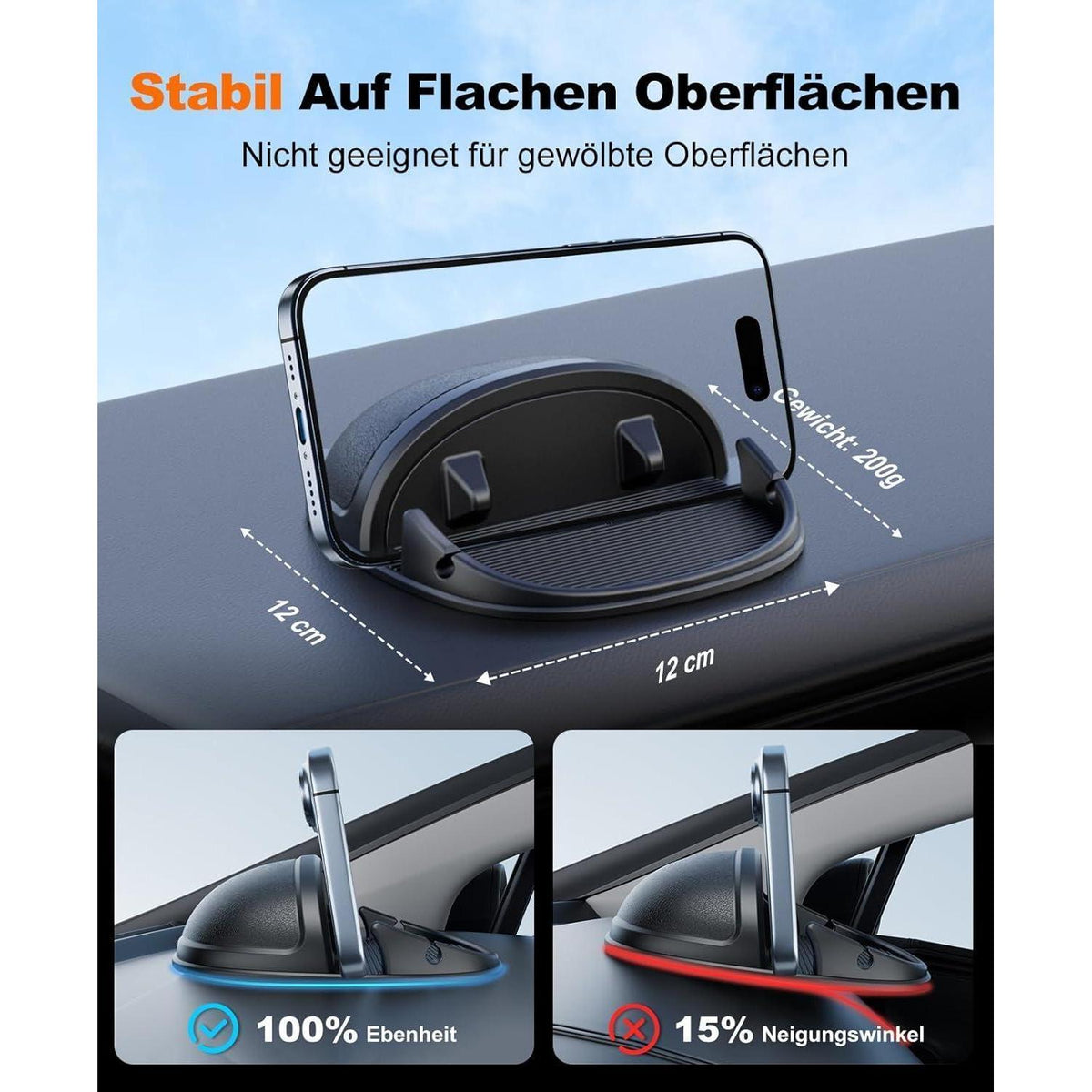Handyhalterung Auto – Waschbar, Stabil & Kompatibel