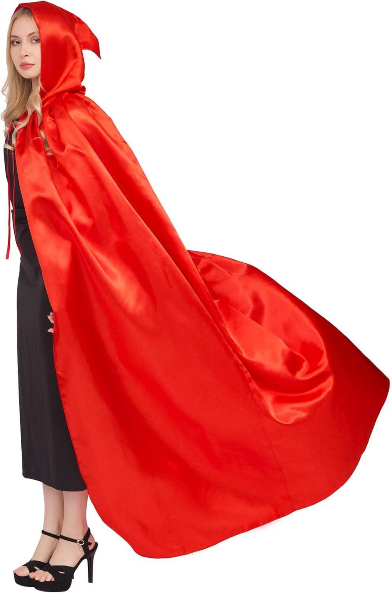 Kapuzenumhang Halloween Vampir Kostüm Erwachsene Cosplay Rot