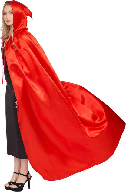 Kapuzenumhang Halloween Vampir Kostüm Erwachsene Cosplay Rot
