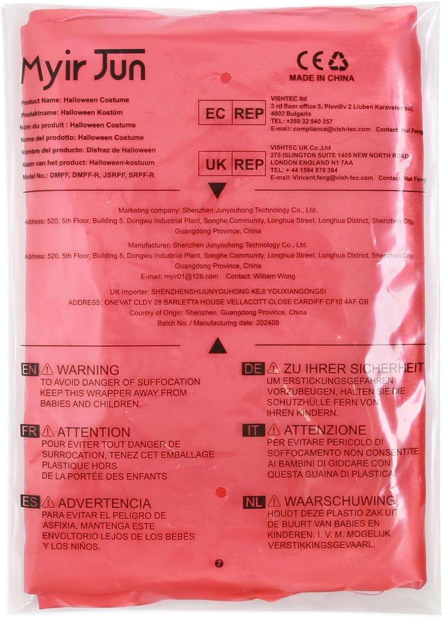 Halloween Umhang Vampir Kostüm Erwachsene Rot L Mit Kapuze