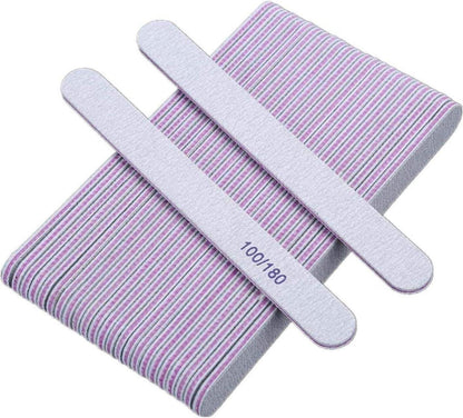 Profi Nagelfeile 100/180 Körnung 25er Pack weiß-Siliziumcarbid