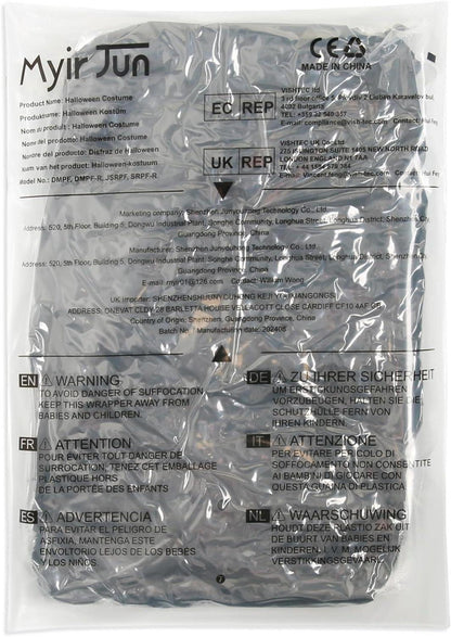 Halloween Umhang mit Kapuze für Erwachsene Vampir Kostüm Schwarz M