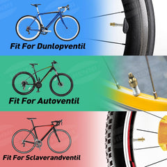 Fahrradventil Adapter Set 12-teilig SV DV AV Kugelpumpe